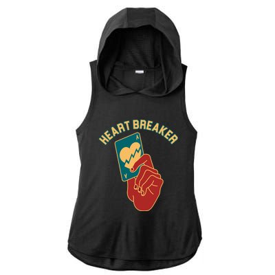 Poker Gambler Solitaire Playing Card Heartbreaker Valentines Great Gift Ladies PosiCharge Tri-Blend Wicking Draft Hoodie Tank