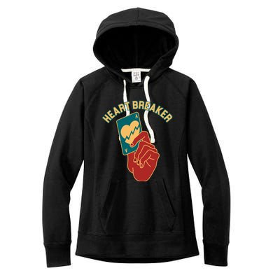 Poker Gambler Solitaire Playing Card Heartbreaker Valentines Great Gift Women's Fleece Hoodie