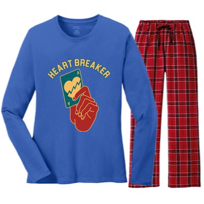 Poker Gambler Solitaire Playing Card Heartbreaker Valentines Great Gift Women's Long Sleeve Flannel Pajama Set 