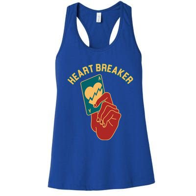 Poker Gambler Solitaire Playing Card Heartbreaker Valentines Great Gift Women's Racerback Tank