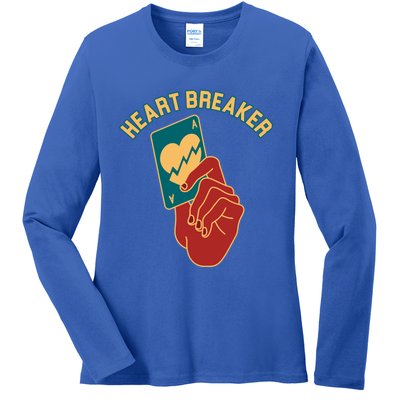 Poker Gambler Solitaire Playing Card Heartbreaker Valentines Great Gift Ladies Long Sleeve Shirt