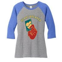 Poker Gambler Solitaire Playing Card Heartbreaker Valentines Great Gift Women's Tri-Blend 3/4-Sleeve Raglan Shirt