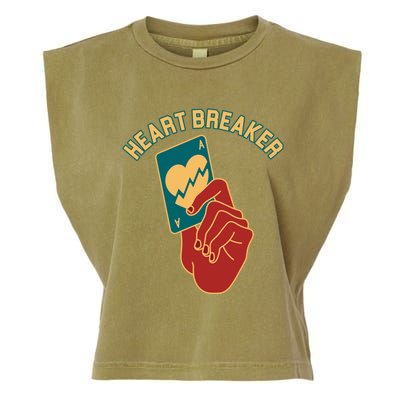 Poker Gambler Solitaire Playing Card Heartbreaker Valentines Great Gift Garment-Dyed Women's Muscle Tee