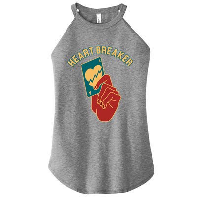 Poker Gambler Solitaire Playing Card Heartbreaker Valentines Great Gift Women's Perfect Tri Rocker Tank