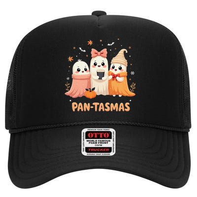 Pantasmas Ghost Spooky Conchas Funny Mexican Pun High Crown Mesh Back Trucker Hat