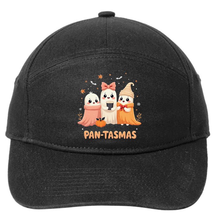 Pantasmas Ghost Spooky Conchas Funny Mexican Pun 7-Panel Snapback Hat