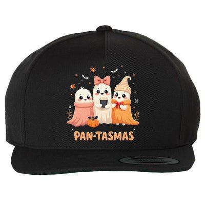 Pantasmas Ghost Spooky Conchas Funny Mexican Pun Wool Snapback Cap