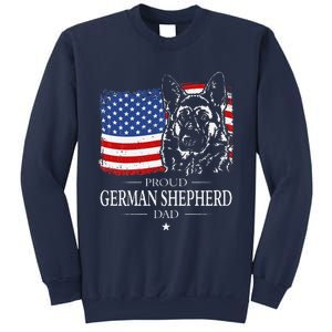 Proud German Shepherd Dad American Flag Patriotic Dog Gift Sweatshirt