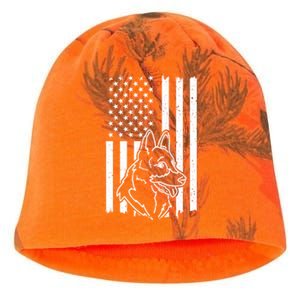 Patriotic Ger Shepherd American Flag Dog Lover Gift Kati - Camo Knit Beanie