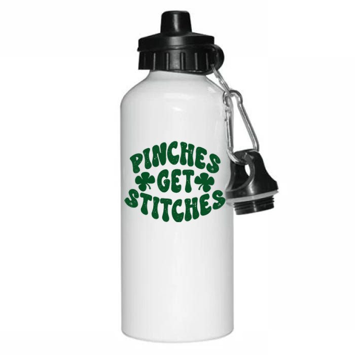 Pinches Get Stitches Funny St Patrick's Day Aluminum Water Bottle