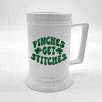 Pinches Get Stitches Funny St Patrick's Day Beer Stein