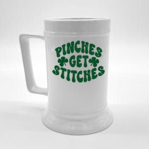 Pinches Get Stitches Funny St Patrick's Day Beer Stein