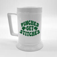 Pinches Get Stitches Funny St Patrick's Day Beer Stein