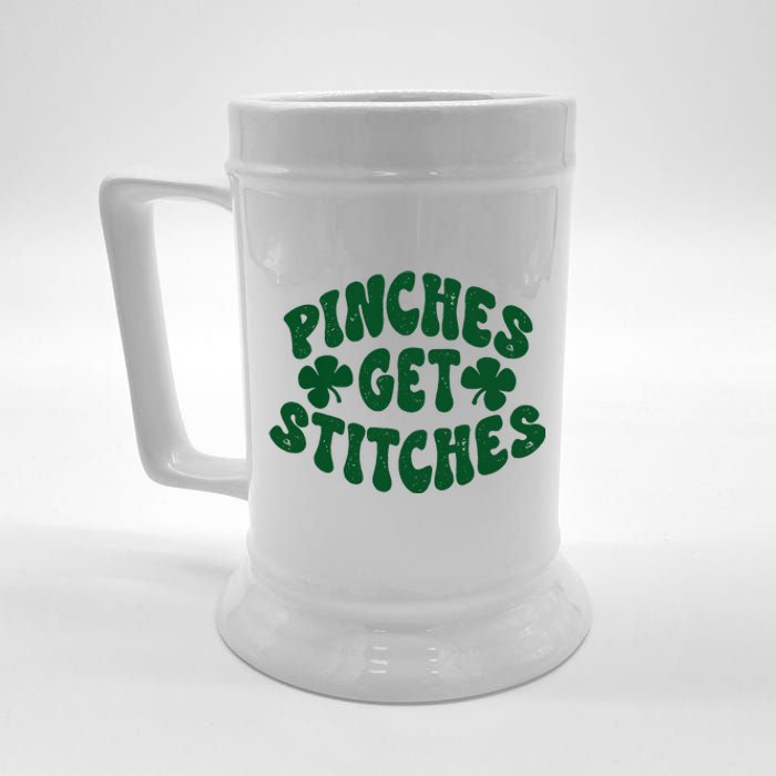 Pinches Get Stitches Funny St Patrick's Day Beer Stein