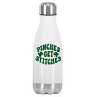 Pinches Get Stitches Funny St Patrick's Day Stainless Steel Insulated Water Bottle