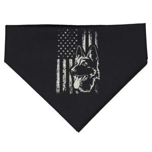 Patriotic German Shepherd AMERICAN FLAG 4th Of July Shepherd USA-Made Doggie Bandana