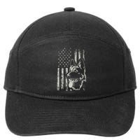 Patriotic German Shepherd AMERICAN FLAG 4th Of July Shepherd 7-Panel Snapback Hat