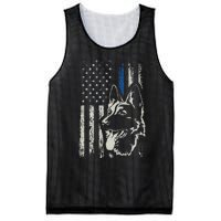 Patriotic German Shepherd K9 Unit Thin Blue Line Police Gift Mesh Reversible Basketball Jersey Tank