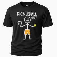 Pickleball Guy Stickman Pickle Ball Cooling Performance Crew T-Shirt