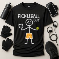 Pickleball Guy Stickman Pickle Ball Cooling Performance Crew T-Shirt