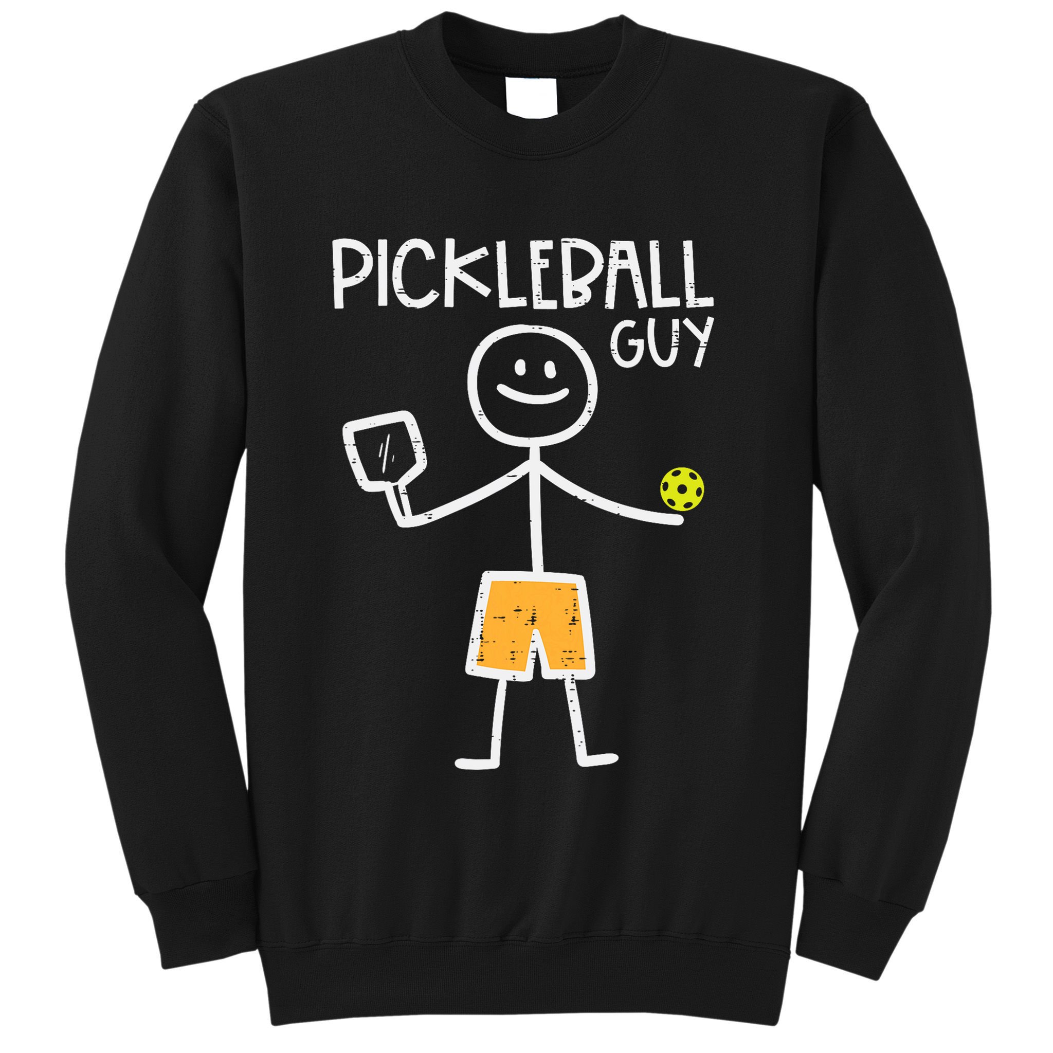 Pickleball Guy Stickman Pickle Ball Sweatshirt