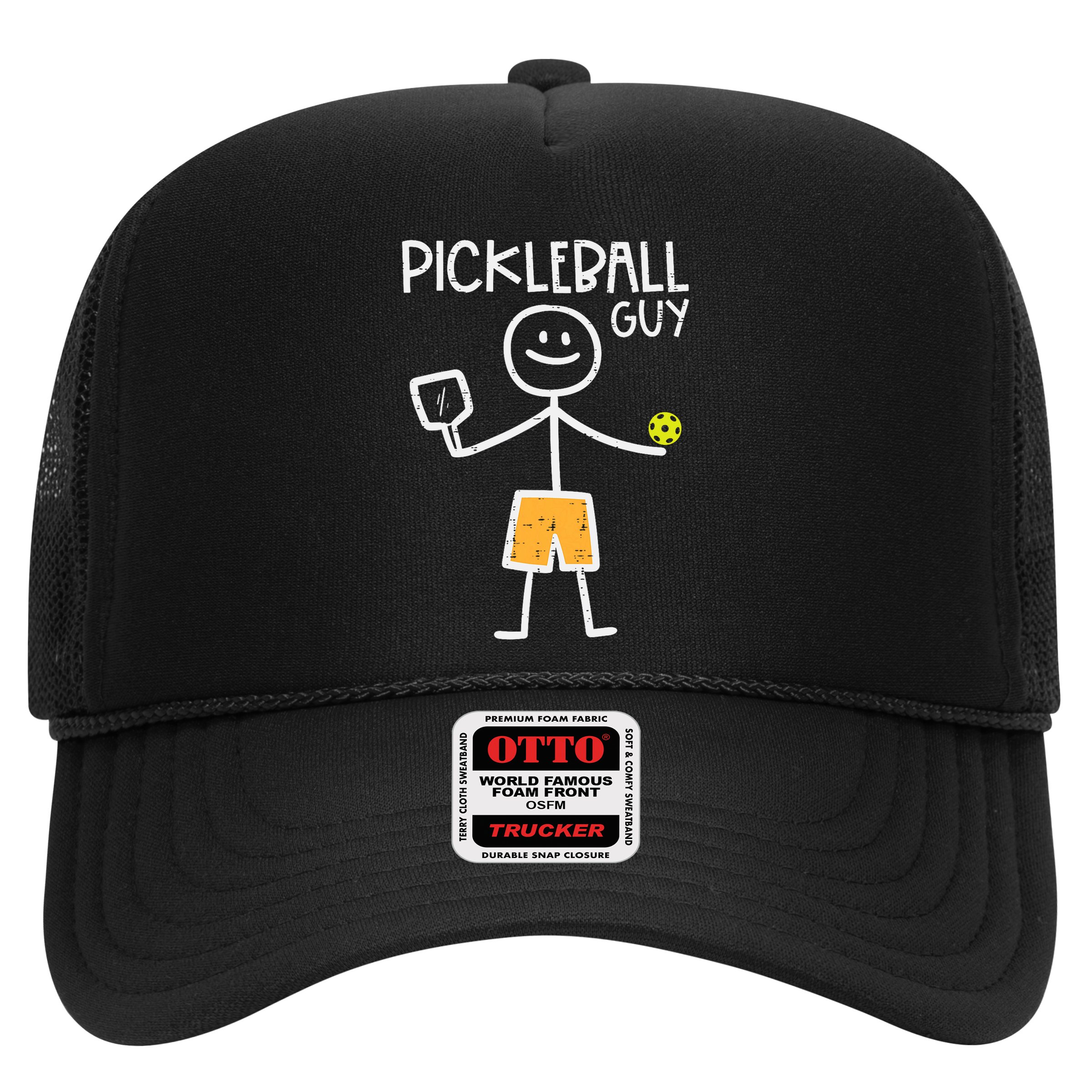 Pickleball Guy Stickman Pickle Ball Hat