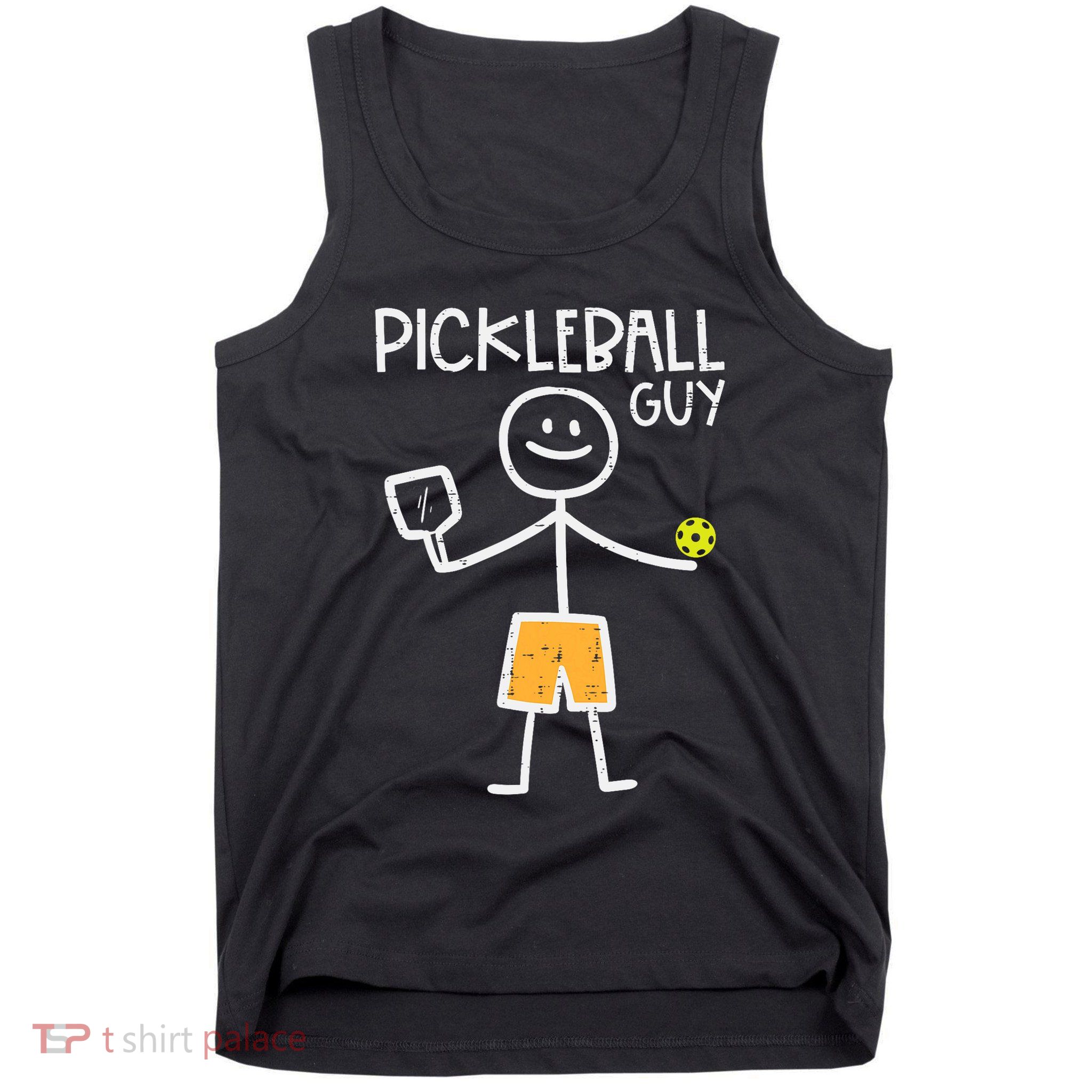 Pickleball Guy Stickman Pickle Ball Tank Top