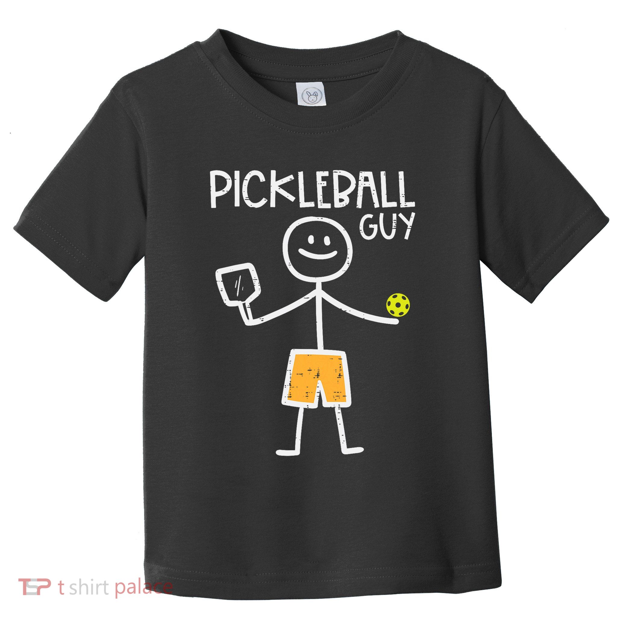 Pickleball Guy Stickman Pickle Ball Toddler T-Shirt
