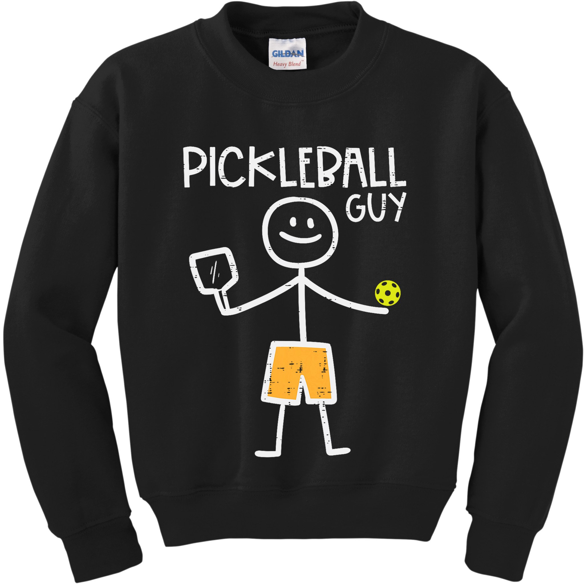 Pickleball Guy Stickman Pickle Ball Kids Sweatshirt