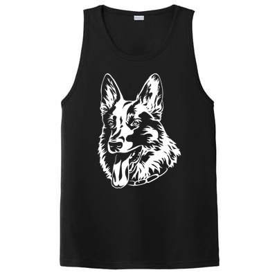 Portrait Ger Shepherd For Dog Owners Gift PosiCharge Competitor Tank