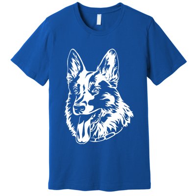 Portrait Ger Shepherd For Dog Owners Gift Premium T-Shirt