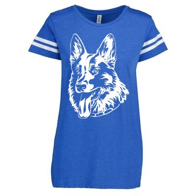 Portrait Ger Shepherd For Dog Owners Gift Enza Ladies Jersey Football T-Shirt