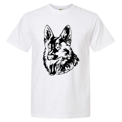 Portrait Ger Shepherd For Dog Owners Gift Garment-Dyed Heavyweight T-Shirt