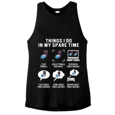 Pinball Gamer Things I Do In My Spare Time Pinball Player Ladies PosiCharge Tri-Blend Wicking Tank