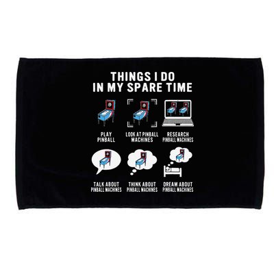 Pinball Gamer Things I Do In My Spare Time Pinball Player Microfiber Hand Towel