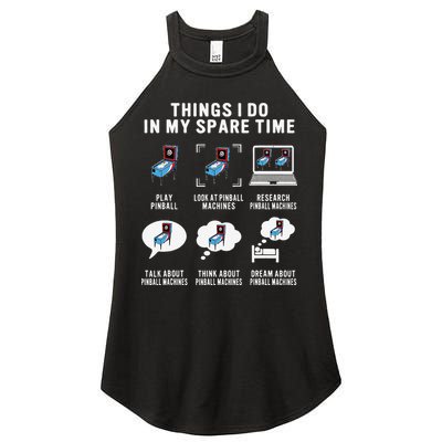 Pinball Gamer Things I Do In My Spare Time Pinball Player Women's Perfect Tri Rocker Tank