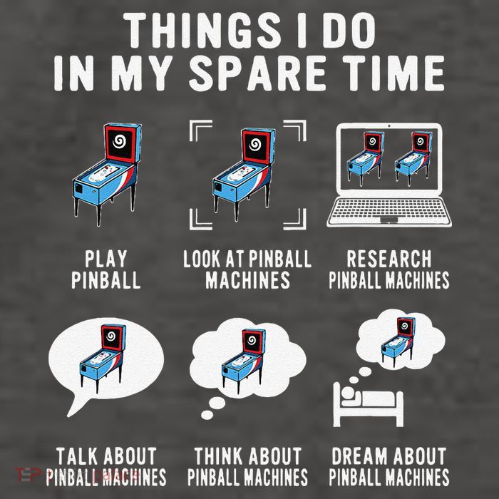 Pinball Gamer Things I Do In My Spare Time Pinball Player Vector Backpack