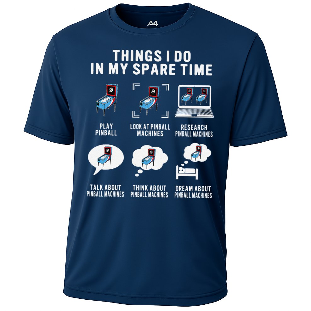 Pinball Gamer Things I Do In My Spare Time Pinball Player Performance Shirt