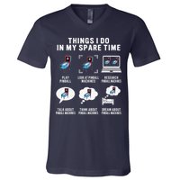 Pinball Gamer Things I Do In My Spare Time Pinball Player V-Neck T-Shirt