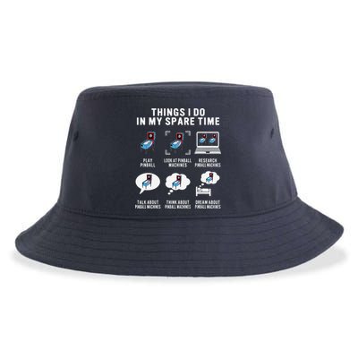Pinball Gamer Things I Do In My Spare Time Pinball Player Sustainable Bucket Hat