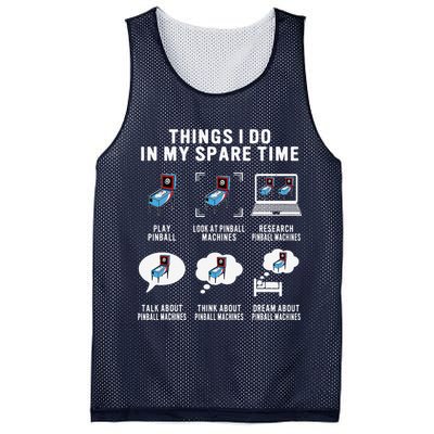 Pinball Gamer Things I Do In My Spare Time Pinball Player Mesh Reversible Basketball Jersey Tank