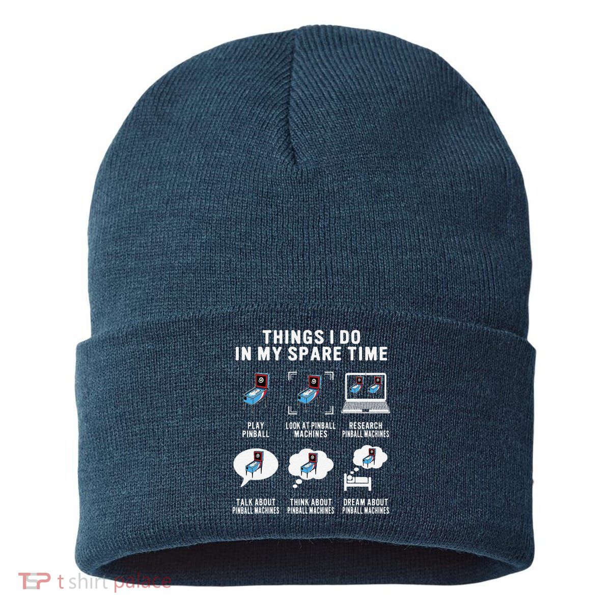 Pinball Gamer Things I Do In My Spare Time Pinball Player Sustainable Knit Beanie