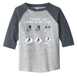 Pinball Gamer Things I Do In My Spare Time Pinball Player Toddler Fine Jersey T-Shirt