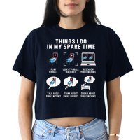 Pinball Gamer Things I Do In My Spare Time Pinball Player Crop Top