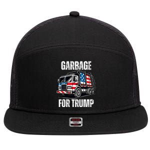 Proud Garbage Trump Supporter Garbage For Trump Supporter 7 Panel Mesh Trucker Snapback Hat