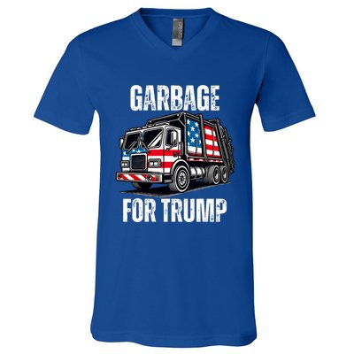 Proud Garbage Trump Supporter Garbage For Trump Supporter V-Neck T-Shirt