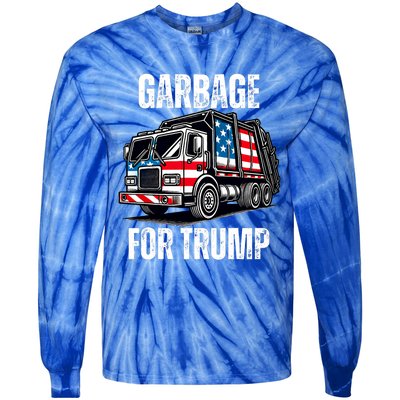 Proud Garbage Trump Supporter Garbage For Trump Supporter Tie-Dye Long Sleeve Shirt