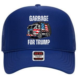 Proud Garbage Trump Supporter Garbage For Trump Supporter High Crown Mesh Back Trucker Hat