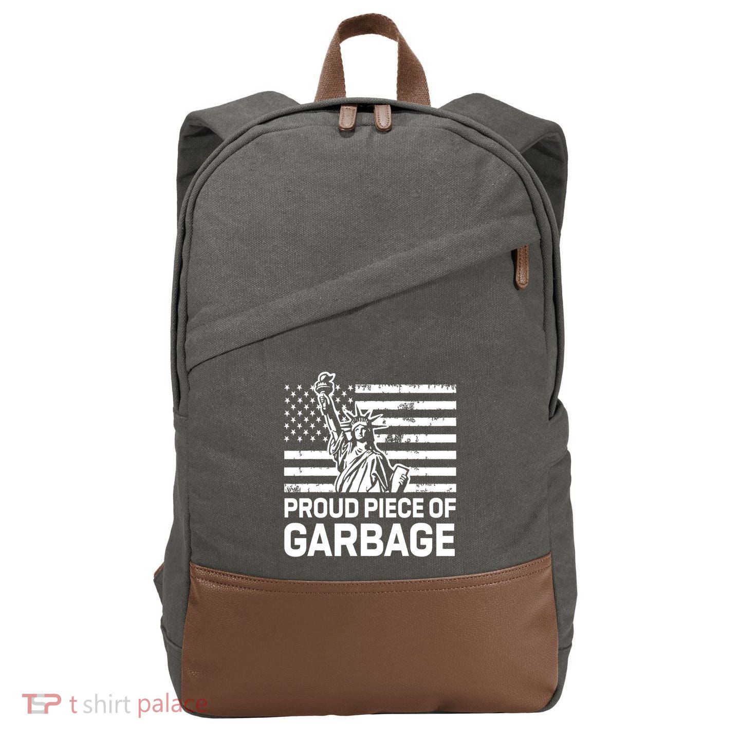 Proud Garbage Trump Proud Piece Of Garbage Cotton Canvas Backpack