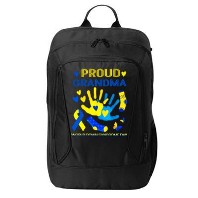 Proud Grandma T21 World Down Syndrome Awareness Day Ribbon Gift City Backpack